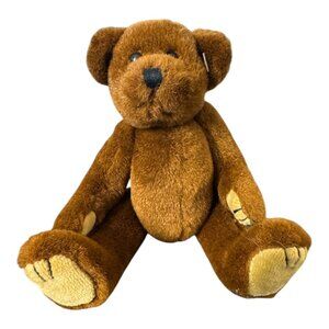 Vintage 1985 Ty Classic Teddy Bear - Original Plush, Brown with Yellow Paws 6"